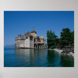 Schloss Chillon, Genfersee, Kanton Waadt, Poster
