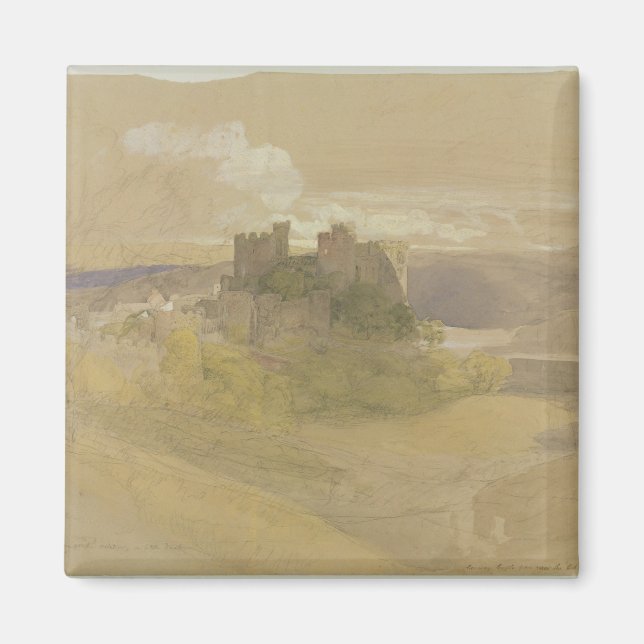 Schloss Conway (Graphit, w/c und Gouache auf Papie Magnet (Vorne)