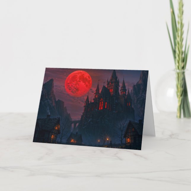 Schloss des Vampirbluts Feiertagskarte (Vorderseite)