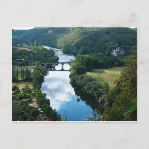 Schloss Dordogne Burg Ristorante La Lanchetta Postkarte