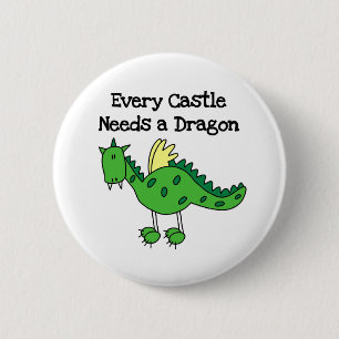 Schloss-Drache Button