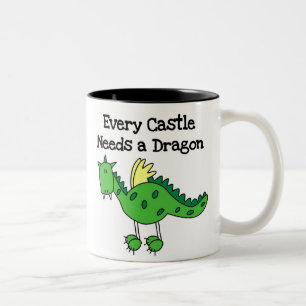 Schloss-Drache Zweifarbige Tasse