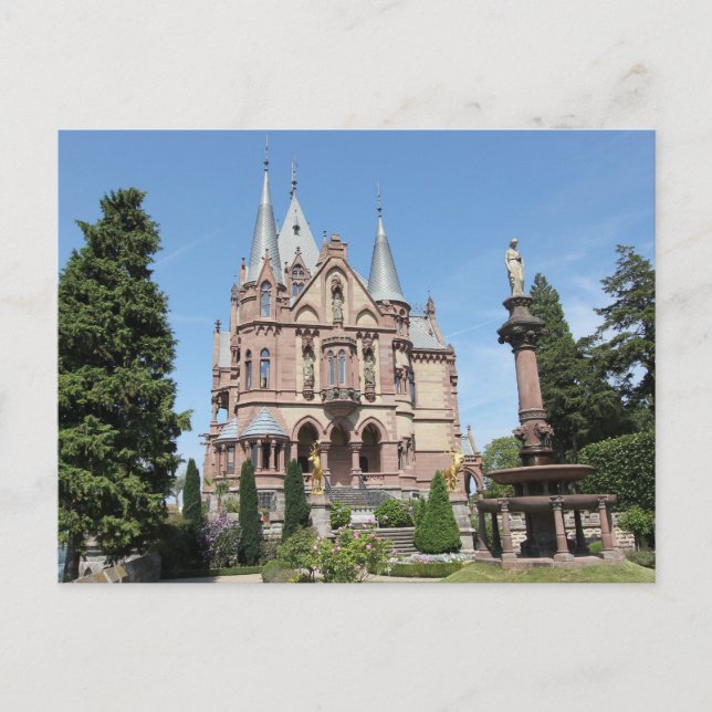 Schloss Drachenburg auf Drachenfels Postkarte (Vorderseite)