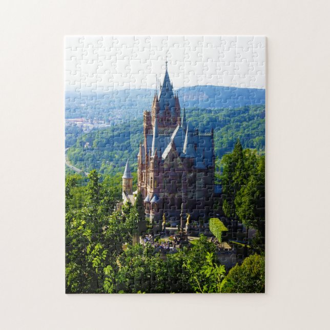 Schloss Drachenfelsen Deutschland. Puzzle (Vertikal)