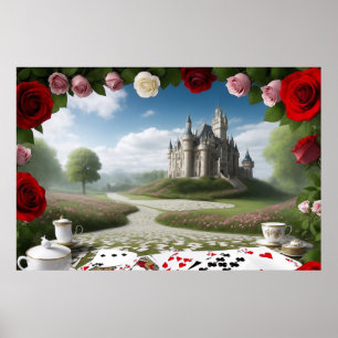 Schloss durch das Wunderland-Portal Poster