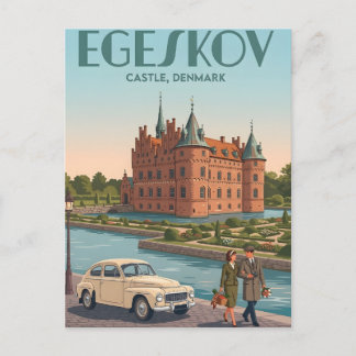 Schloss Egeskov Dänemark Märchen Renaissance Postk Postkarte