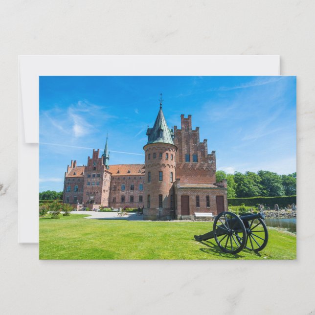 Schloss Egeskov Landschaftlich Dankeskarte (Vorderseite)