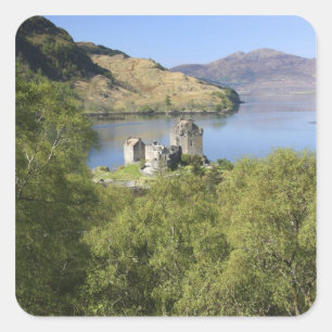 Schloss Eilean Donan, Schottland. Die berühmte Ei Quadratischer Aufkleber