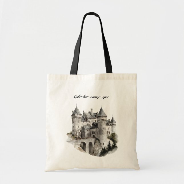 Schloss Eule wird dich sehen Tragetasche (Vorne)