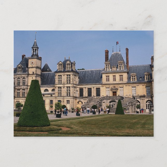 Schloss Fontainebleau, Frankreich Postkarte (Vorderseite)
