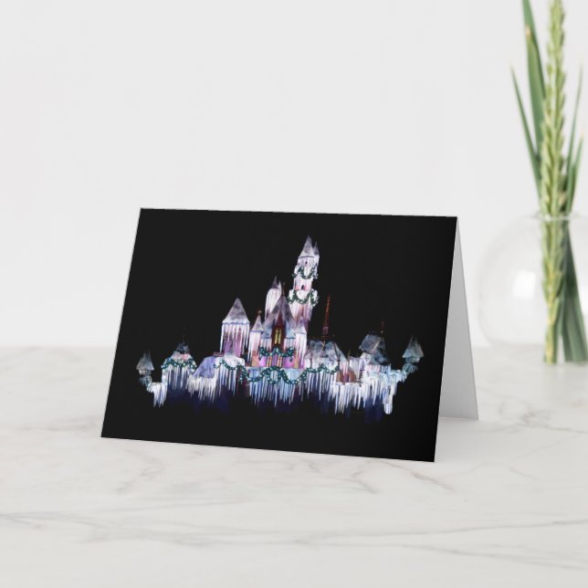 Schloss Frozen Feiertagskarte (Vorderseite)
