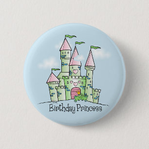 Schloss-Geburtstags-Prinzessin Button