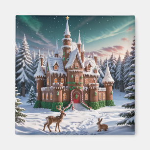 Schloss Gingerbread aus dem Weihnachtswald Magnet