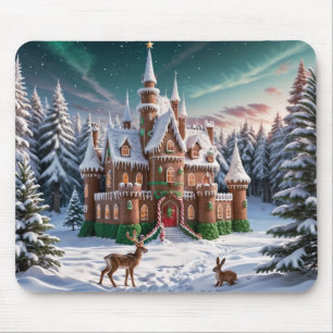 Schloss Gingerbread aus dem Weihnachtswald Mousepad