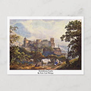 Schloss Heidelberg By Fohr Carl Philipp Postkarte