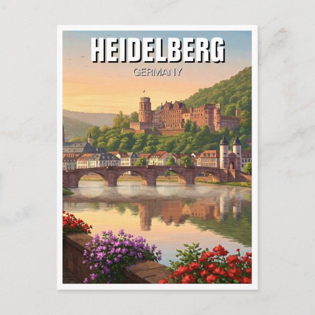 Schloss Heidelberg Deutschland Reisen Postkarte (Vorderseite)