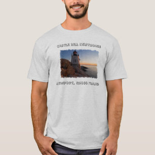 Schloss Hill Lighthouse, Newport RI Mens Tee Shirt