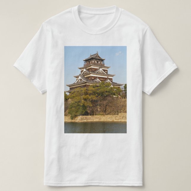 Schloss Hiroshima 広 島 城, Hiroshima, Japan T-Shirt (Design vorne)