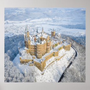 Schloss Hohenzollern: SchneeDeutschland. Poster