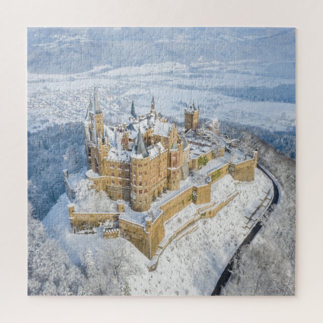 Schloss Hohenzollern: SchneeDeutschland. Puzzle (Vertikal)
