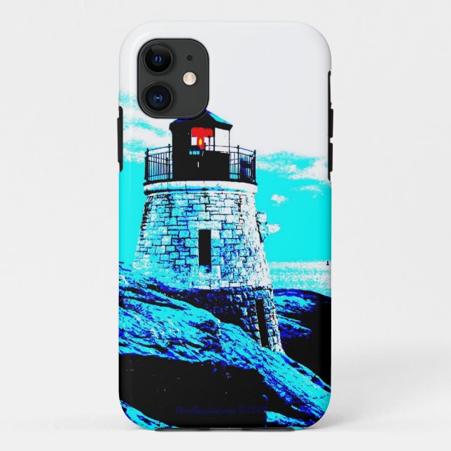 Schloss-Hügel-Leuchtturm iPhone 5 Fall Case-Mate iPhone Hülle (Rückseite)