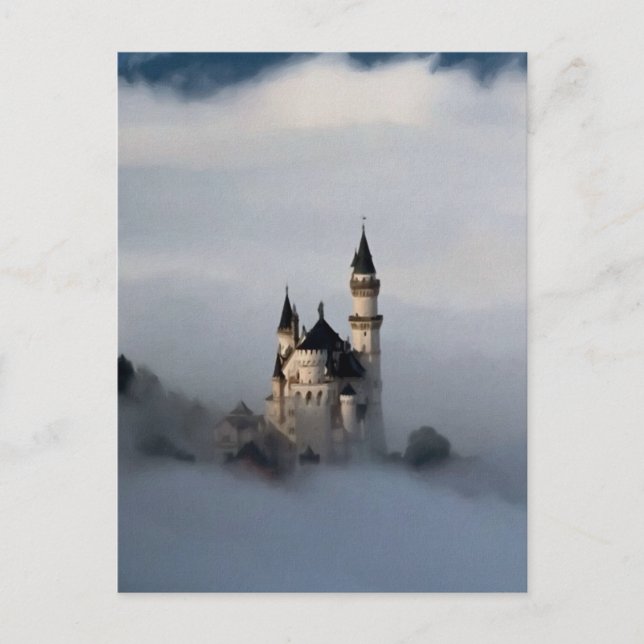 Schloss in den Wolken Postkarte (Vorderseite)