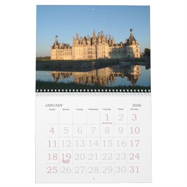 Schloss in Europa und in Japan Kalender (Jan 2026)