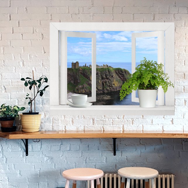 Schloss in Schottland — Offener Blick auf die Küst Poster (Von Creator hochgeladen)