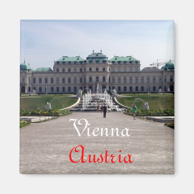 Schloss in Wien, Österreich Magnet (Vorne)