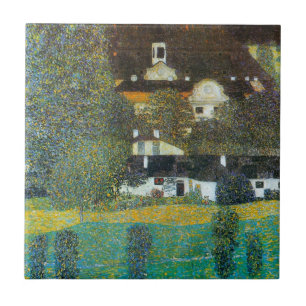 Schloss Kammer am Attersee II von Gustav Klimt Fliese