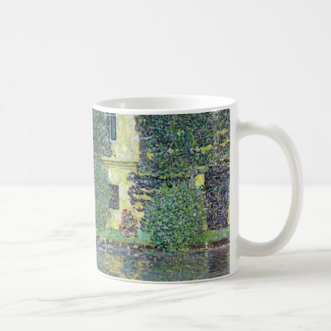 Schloss Kammer am Attersee III von Gustav Klimt Kaffeetasse (Rechts)