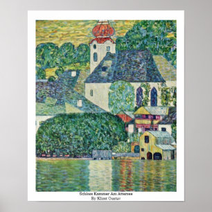 Schloss Kammer morgens Attersee durch Klimt Gustav Poster