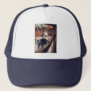 Schloss Katze Rackham Illustration Truckerkappe