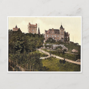 Schloss Klopp, Bingen, Rhein, Deutschland, selten Postkarte
