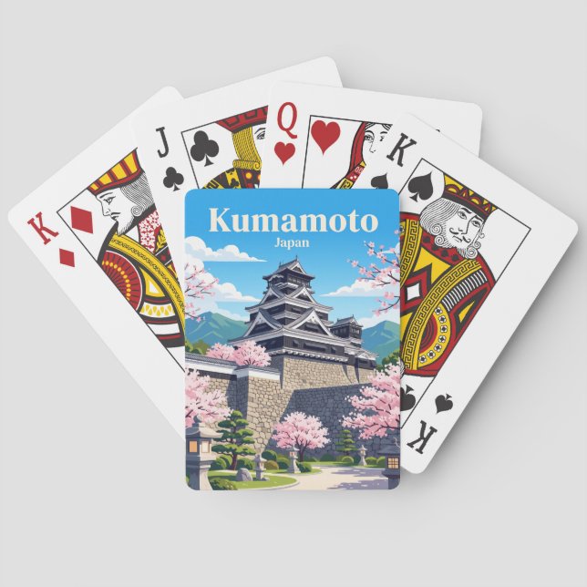 Schloss Kumamoto Japan Spielkarten (Rückseite)