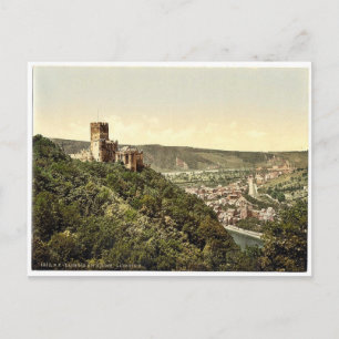 Schloss Lahneck und Nieder-Lahnstein, Hessen-Nassa Postkarte