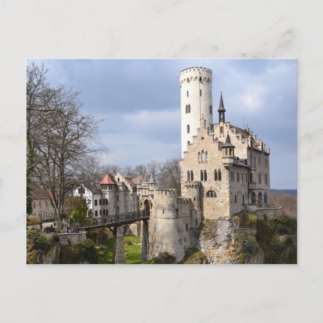 Schloss Lichtenstein Deutschland Postkarte (Vorderseite)