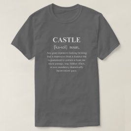 Schloss Lustige Gaming-Definition mit weißem Text T-Shirt