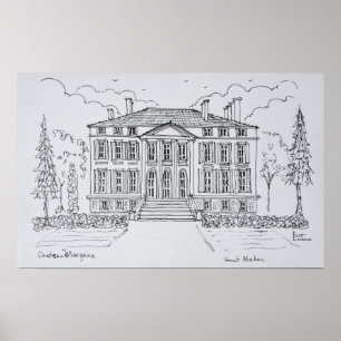 Schloss Margaux  Bordeaux, Frankreich Poster
