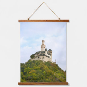 Schloss Marksburg, Deutschland Wandteppich Mit Holzrahmen