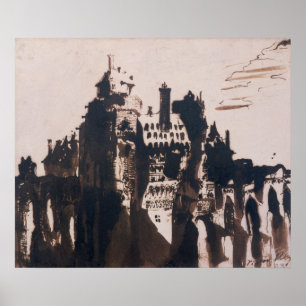 Schloss mit zwei Brücken Poster