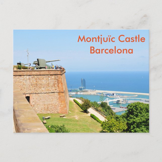 Schloss Montjuic, Barcelona Postkarte (Vorderseite)