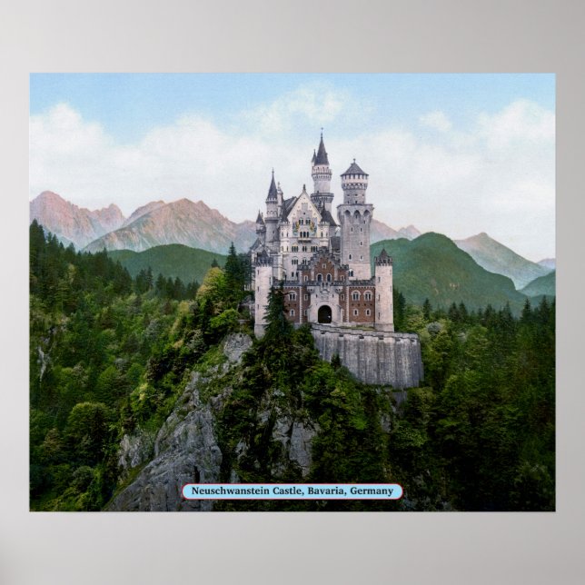 Schloss Neuschwanstein, Bayern, Deutschland Poster (Vorne)
