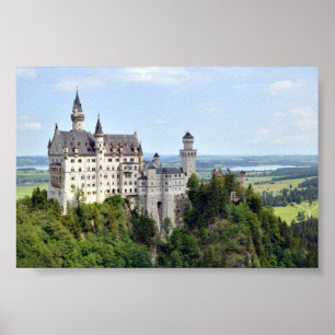 Schloss Neuschwanstein Bayern Deutschland Poster