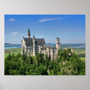 Schloss Neuschwanstein, Bayern Deutschland Poster