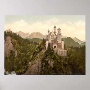 Schloss Neuschwanstein, Bayern, Deutschland Poster