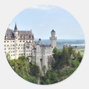 Schloss Neuschwanstein Bayern Deutschland Runder Aufkleber