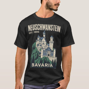 Schloss Neuschwanstein Bayern Deutschland Vintage T-Shirt