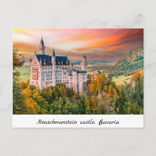Schloss Neuschwanstein, Bayern Postkarte (Vorderseite)