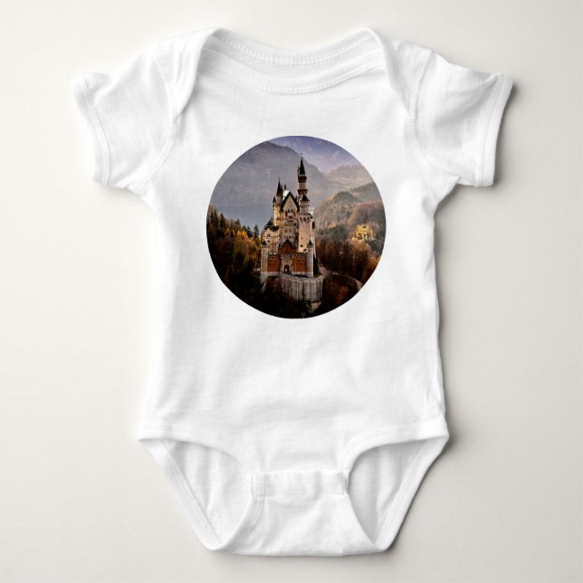 Schloss Neuschwanstein Deutschland Baby Strampler (Vorderseite)